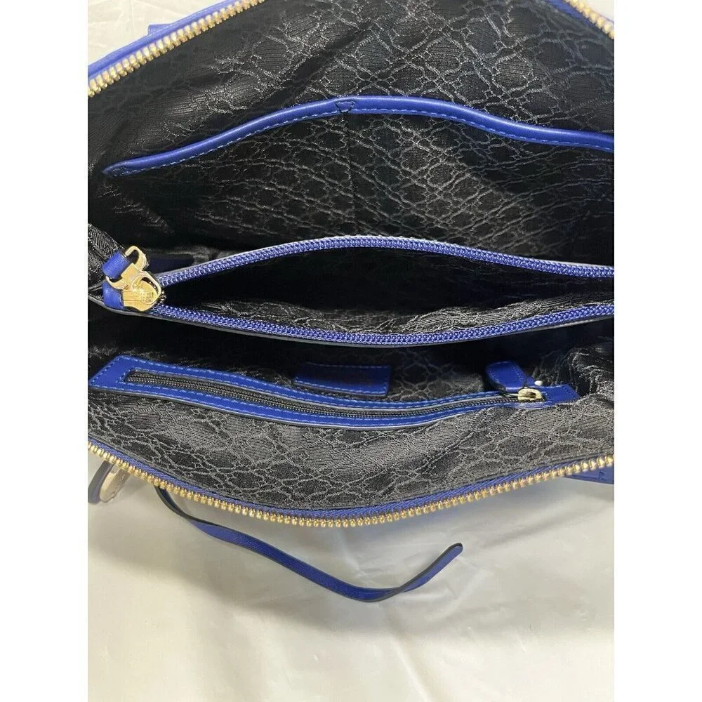 SABRINA SCALA Blue Woven Leather SATCHEL BLUE CROSSBODY Hong Kong
